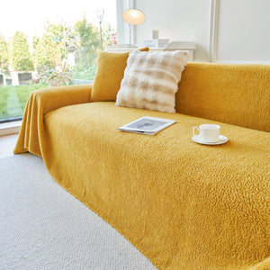 Thick Sherpa Fleece Sofa Protector Cover Stylish Durable Slipcovers for Couches and Chairs