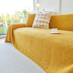 Thick Sherpa Fleece Sofa Protector Cover Stylish Durable Slipcovers for Couches and Chairs