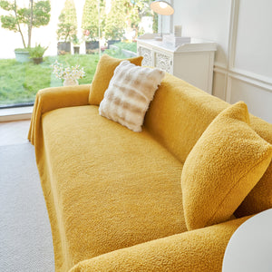 Thick Sherpa Fleece Sofa Protector Cover Stylish Durable Slipcovers for Couches and Chairs