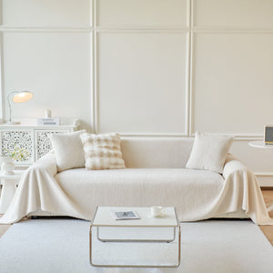 Thick Sherpa Fleece Sofa Protector Cover Stylish Durable Slipcovers for Couches and Chairs