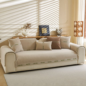 Chenille Sofa Cover Pet Mat, Non-Slip Couch Protector for Sectional & L-Shaped Sofas