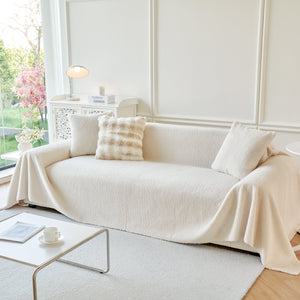 Thick Sherpa Fleece Sofa Protector Cover Stylish Durable Slipcovers for Couches and Chairs