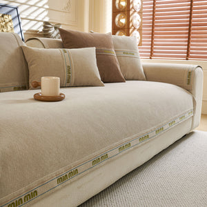 Chenille Sofa Cover Pet Mat, Non-Slip Couch Protector for Sectional & L-Shaped Sofas