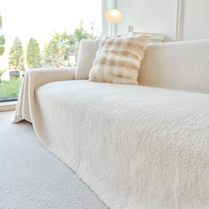 Thick Sherpa Fleece Sofa Protector Cover Stylish Durable Slipcovers for Couches and Chairs