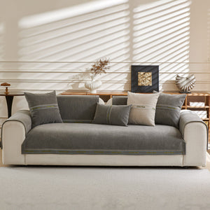 Chenille Sofa Cover Pet Mat, Non-Slip Couch Protector for Sectional & L-Shaped Sofas