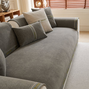 Chenille Sofa Cover Pet Mat, Non-Slip Couch Protector for Sectional & L-Shaped Sofas