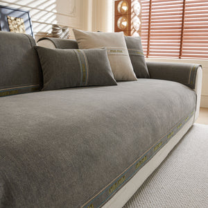 Chenille Sofa Cover Pet Mat, Non-Slip Couch Protector for Sectional & L-Shaped Sofas