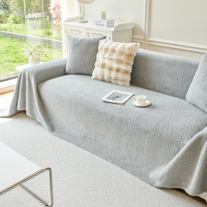 Thick Sherpa Fleece Sofa Protector Cover Stylish Durable Slipcovers for Couches and Chairs