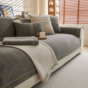 Chenille Sofa Cover Pet Mat, Non-Slip Couch Protector for Sectional & L-Shaped Sofas