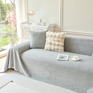 Thick Sherpa Fleece Sofa Protector Cover Stylish Durable Slipcovers for Couches and Chairs