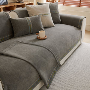 Chenille Sofa Cover Pet Mat, Non-Slip Couch Protector for Sectional & L-Shaped Sofas