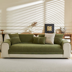 Chenille Sofa Cover Pet Mat, Non-Slip Couch Protector for Sectional & L-Shaped Sofas