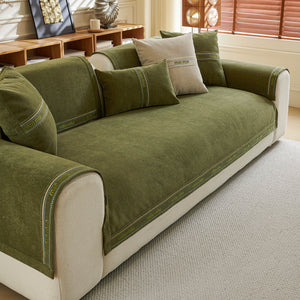 Chenille Sofa Cover Pet Mat, Non-Slip Couch Protector for Sectional & L-Shaped Sofas