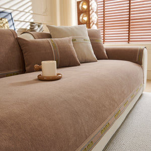 Chenille Sofa Cover Pet Mat, Non-Slip Couch Protector for Sectional & L-Shaped Sofas