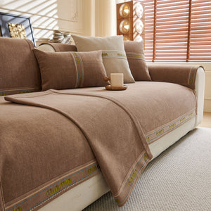 Chenille Sofa Cover Pet Mat, Non-Slip Couch Protector for Sectional & L-Shaped Sofas