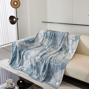 Chenille Jacquard Sofa Throw Cover with Tassels, All-Season Furniture Protector for Home and Office