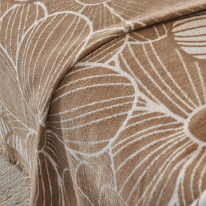 Chenille Jacquard Sofa Throw Cover with Tassels, All-Season Furniture Protector for Home and Office