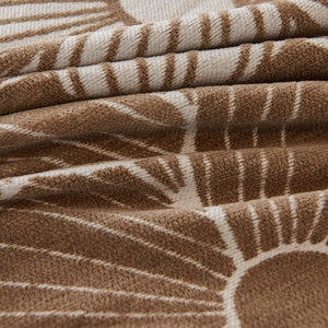 Chenille Jacquard Sofa Throw Cover with Tassels, All-Season Furniture Protector for Home and Office