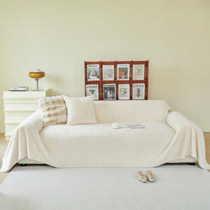 Faux Fur Smooth Plush Comfy Couch Covers, Soft Thicked Durable Blankets and Throws for Sofas