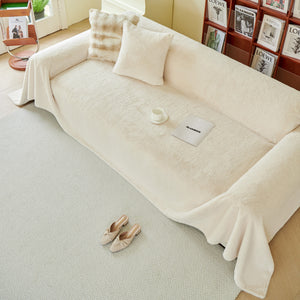 Faux Fur Smooth Plush Comfy Couch Covers, Soft Thicked Durable Blankets and Throws for Sofas