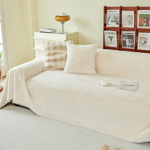 Faux Fur Smooth Plush Comfy Couch Covers, Soft Thicked Durable Blankets and Throws for Sofas