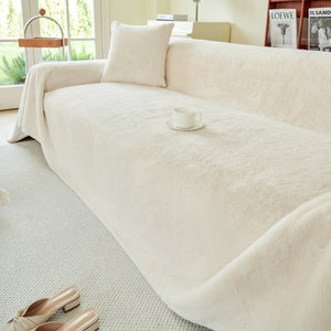 Faux Fur Smooth Plush Comfy Couch Covers, Soft Thicked Durable Blankets and Throws for Sofas