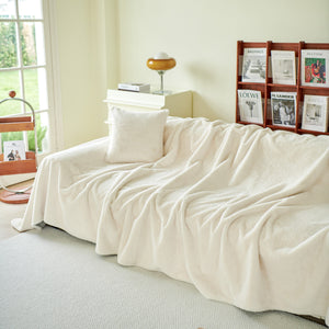 Faux Fur Smooth Plush Comfy Couch Covers, Soft Thicked Durable Blankets and Throws for Sofas