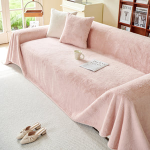 Faux Fur Smooth Plush Comfy Couch Covers, Soft Thicked Durable Blankets and Throws for Sofas