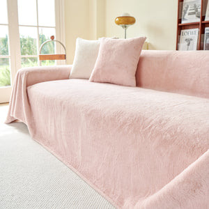 Faux Fur Smooth Plush Comfy Couch Covers, Soft Thicked Durable Blankets and Throws for Sofas