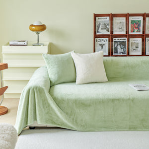 Faux Fur Smooth Plush Comfy Couch Covers, Soft Thicked Durable Blankets and Throws for Sofas