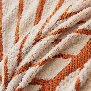 Maple Leaves Reversible Chenille Blanket Covers for Couch, Furniture Decoration Cover Sofa Slipcovers