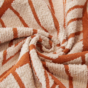 Maple Leaves Reversible Chenille Blanket Covers for Couch, Furniture Decoration Cover Sofa Slipcovers