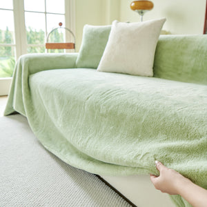 Faux Fur Smooth Plush Comfy Couch Covers, Soft Thicked Durable Blankets and Throws for Sofas