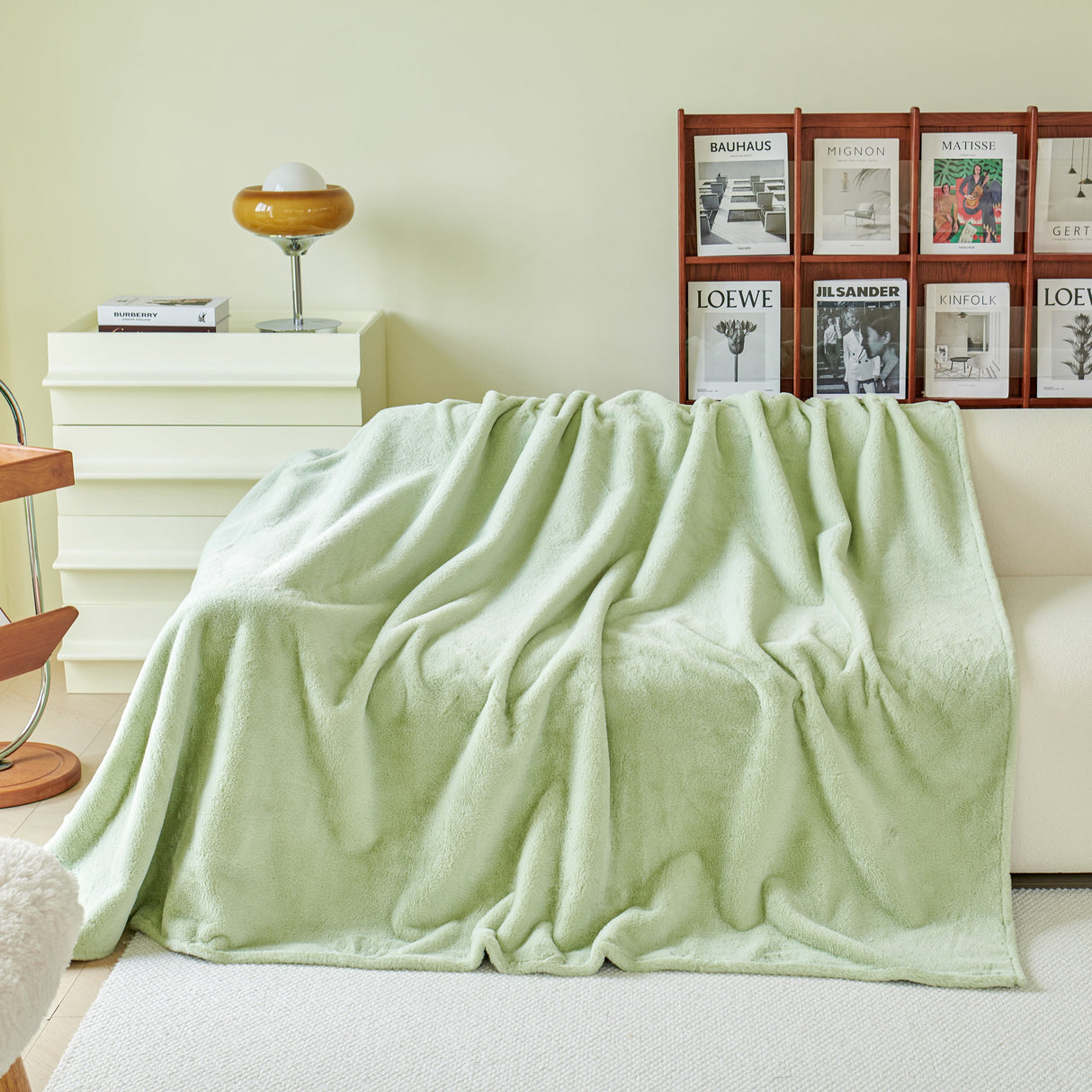 Faux Fur Smooth Plush Comfy Couch Covers, Soft Thicked Durable Blankets and Throws for Sofas