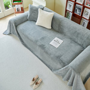 Faux Fur Smooth Plush Comfy Couch Covers, Soft Thicked Durable Blankets and Throws for Sofas