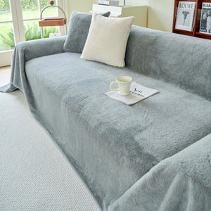 Faux Fur Smooth Plush Comfy Couch Covers, Soft Thicked Durable Blankets and Throws for Sofas