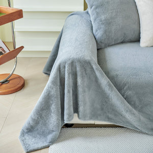 Faux Fur Smooth Plush Comfy Couch Covers, Soft Thicked Durable Blankets and Throws for Sofas