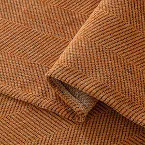 Boho Herringbone Sofa Throw Blanket with Pom Pom Tassels Stylish Furniture Slipcover