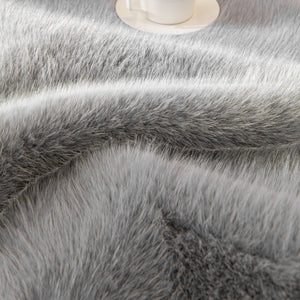 Faux Mink Velvet Luxury Fluffy Sofa Cushion, Winter Warm Thick Plush Non-slip Sofa Covers