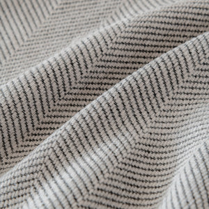 Couch Cover Sectional L Shape Chenille Herringbone Couch Throw Cover with Tassel Pom-Poms for Pets