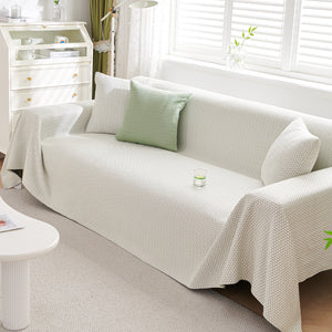 Summer Cool Dotted Cat Scratch Resistant Sofa Cover Blanket, Luxury Large Blanket Covers for Couch