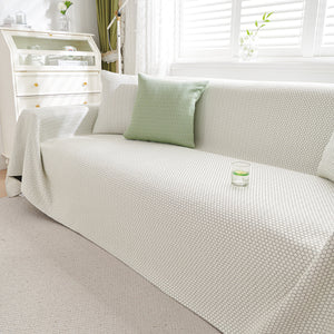 Summer Cool Dotted Cat Scratch Resistant Sofa Cover Blanket, Luxury Large Blanket Covers for Couch