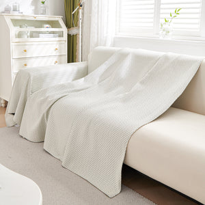 Summer Cool Dotted Cat Scratch Resistant Sofa Cover Blanket, Luxury Large Blanket Covers for Couch