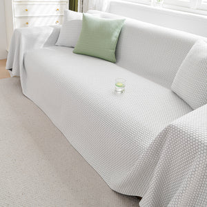 Summer Cool Dotted Cat Scratch Resistant Sofa Cover Blanket, Luxury Large Blanket Covers for Couch