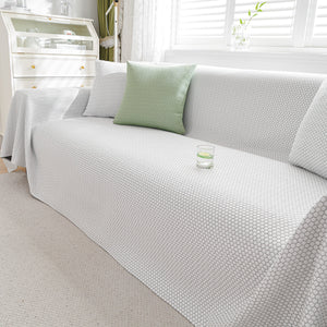 Summer Cool Dotted Cat Scratch Resistant Sofa Cover Blanket, Luxury Large Blanket Covers for Couch