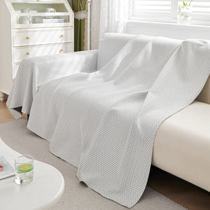 Summer Cool Dotted Cat Scratch Resistant Sofa Cover Blanket, Luxury Large Blanket Covers for Couch