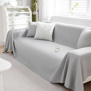 Summer Cool Dotted Cat Scratch Resistant Sofa Cover Blanket, Luxury Large Blanket Covers for Couch