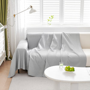 Summer Cool Dotted Cat Scratch Resistant Sofa Cover Blanket, Luxury Large Blanket Covers for Couch