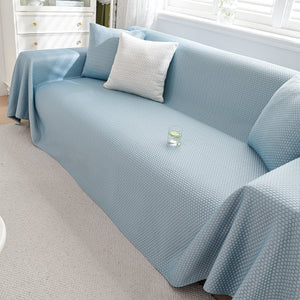 Summer Cool Dotted Cat Scratch Resistant Sofa Cover Blanket, Luxury Large Blanket Covers for Couch