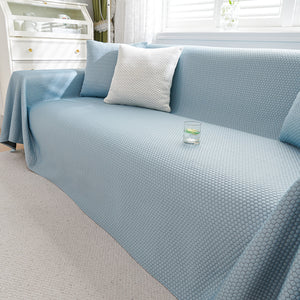 Summer Cool Dotted Cat Scratch Resistant Sofa Cover Blanket, Luxury Large Blanket Covers for Couch